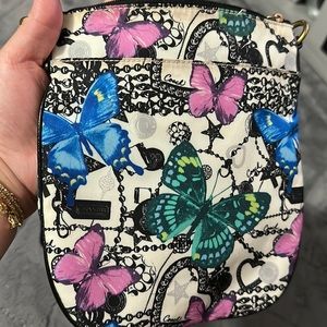 Coach crossbody with multicolored butterflies